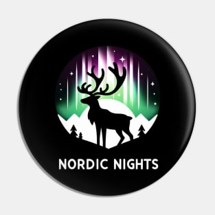 Nordic Reindeer Silhouette Pin