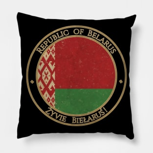 Vintage Republic of Belarus Europe European EU Flag Pillow