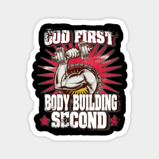 God First Bodybuilding Second Religious Lifting Magnet