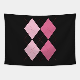 pink argyle Tapestry