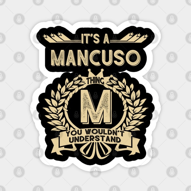 Mancuso Magnet by Ban Guns Not Books- Typography fullcolor