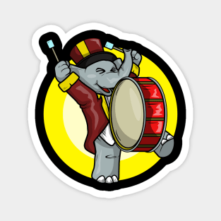 Elephant as Musician with Drum Magnet