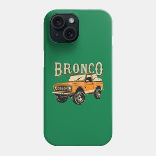 Retro 1987-1991 Ford Bronco w/Tires Phone Case