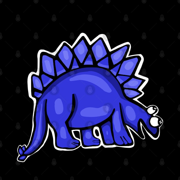 Blue Stegosaurus by wildjellybeans