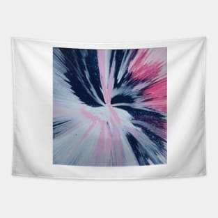 Navy, white and pink spin Tapestry