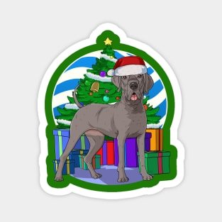 Great Dane Cute Santa Christmas Gift Magnet