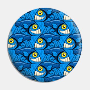 Escher fish pattern IV Pin