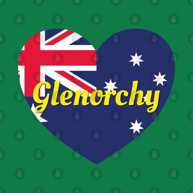 Glenorchy TAS Australia Australian Flag Heart by DPattonPD