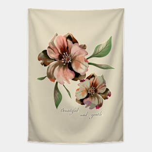 Delicate watercolor roses Tapestry