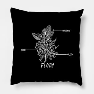 Flora Wildflower Vintage Bloom Since Established Pillow