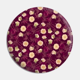 Burgundy Roses Pin