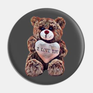 Teddy Bear Valentine's Day Apparel Pin