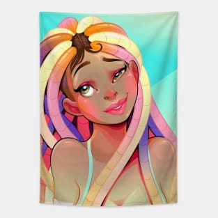 Dread Locks Girl Tapestry