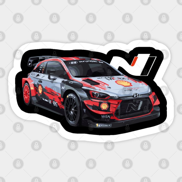 Ott Tänak Hyundai i20 N Rally2 car - Hyundai I20 Wrc - Sticker