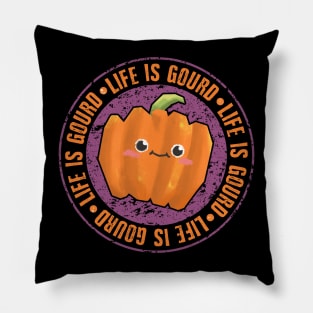 Life Is Gourd - Cute Pumpkin Pun Pillow