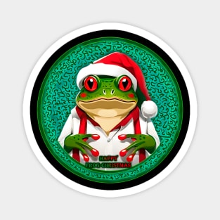 Happy Frog-Christmas Magnet