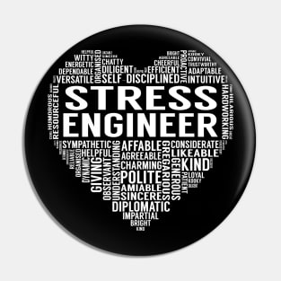 Stress Engineer Heart Pin