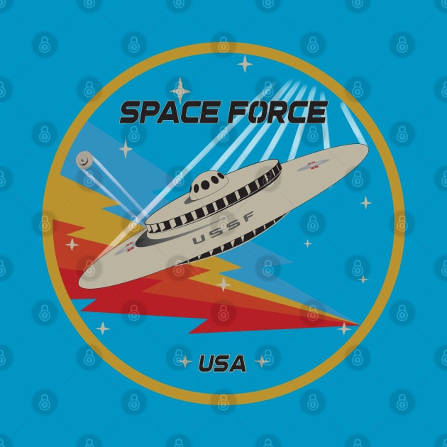 Space Force Mothership Lightning Edition-Retro by SunGraphicsLab