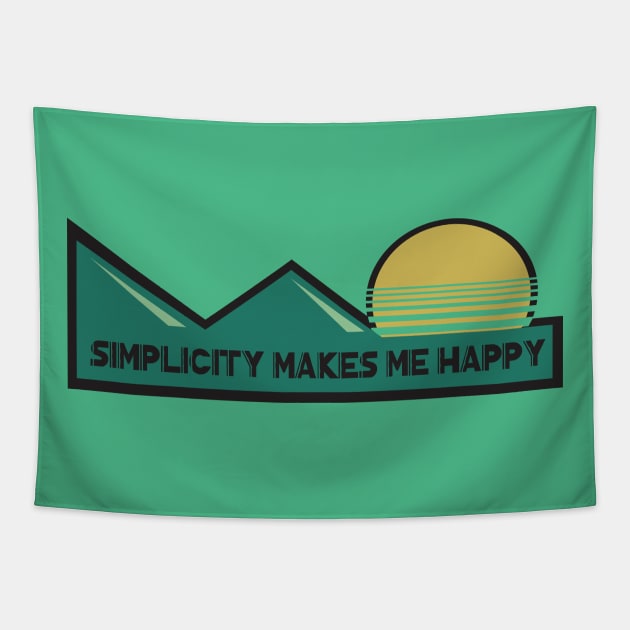 Simplicity makes me happy Tapestry by mypointink