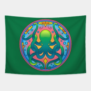 Octopus Mandala Tapestry