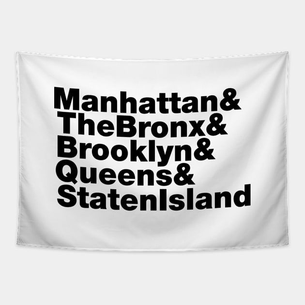 5 Boroughs ~ New York City Tapestry by forgottentongues