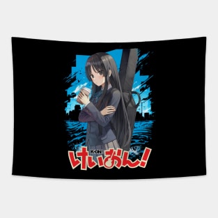 Rock 'n' Roll Rhythm Mio and the K-on! Crew T-Shirt Tapestry