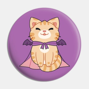 Cute Halloween Cat Wearing a Robe Pin