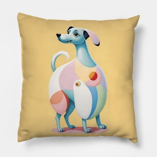 Hilma af Klint's Canine Kaleidoscope: Abstract Whimsy Pillow