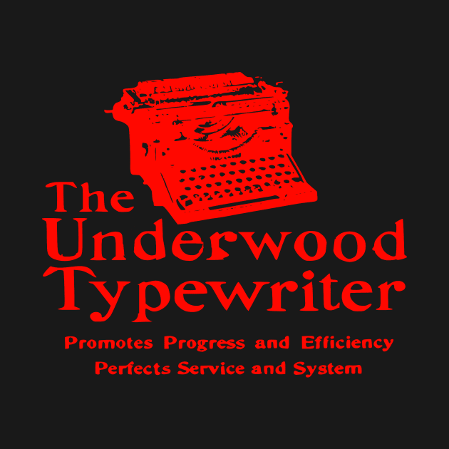 Old Ad Underwood Manual Typewriter Vintage Red by MarniD9