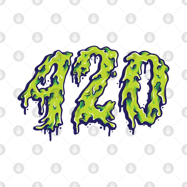 420 Weed Marijuana Trippy by ozumdesigns