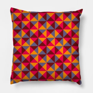 Geometric Triangle Pattern (Autumn Colours) Pillow