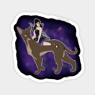 Artemis and her hunting dog Magnet