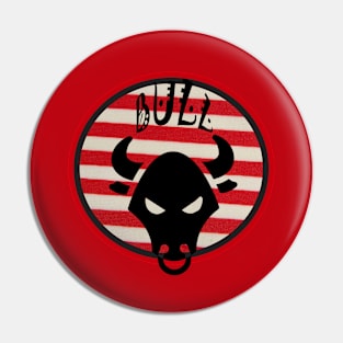 Black and Red Bull - Stripes Pin