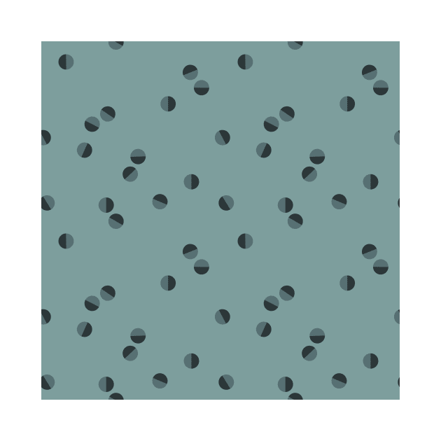 Scattered Dots Minimalist Geometric Pattern - Ocean by Charredsky