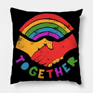 Rainbow Peace Together Pillow