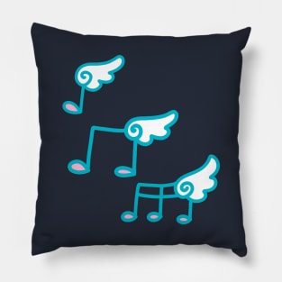 Angel Wings Musical Notes Pillow