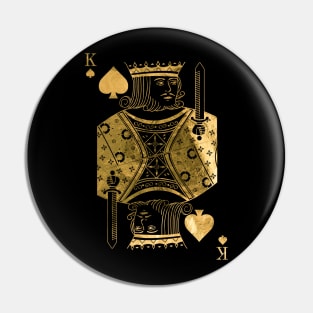 King Pikes - Golden playing cards Pin