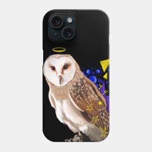 Holy Realistic Barn Owl With Stars Phone Case