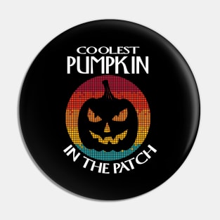 Coolest Pumpkin in the Patch.Pumpkin Halloween Pin