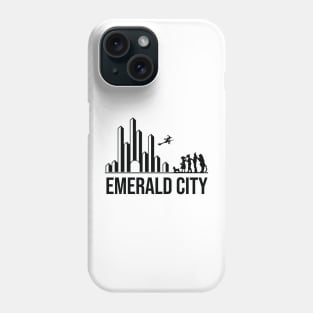 The Wizard of Oz Characters Emerald City Skyline Silouettes Phone Case