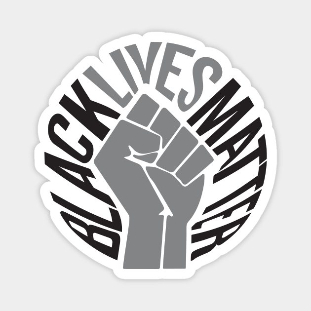 Black Lives Matter Fist Magnet by damienmayfield.com