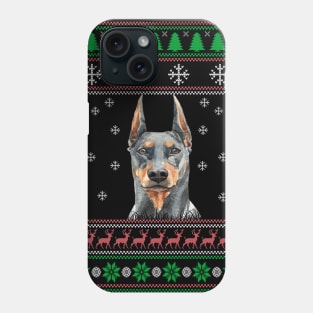 Cute Doberman Dog Lover Ugly Christmas Sweater For Women And Men Funny Gifts Phone Case