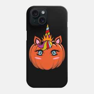 Unicorn Pumpkin Face Phone Case