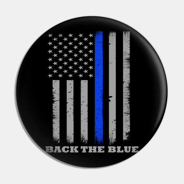 Back The Blue Thin Blue Line Flag Pin by bluelinemotivation