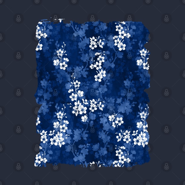 Sakura blossom in deep blue by adenaJ