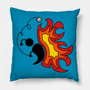 Campfire Semicolon Butterfly Pillow