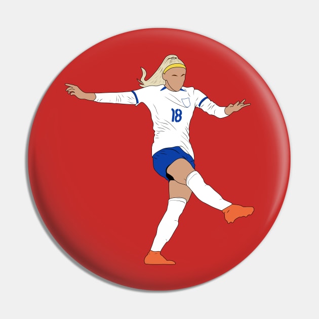 Chloe Kelly England PK Minimalist Lionesses Pin by Hevding