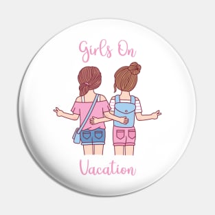 Cute Girls On Vacation Best Friends Pin