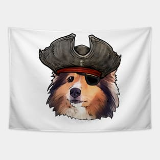 Shetland Sheepdog Pirate Tapestry