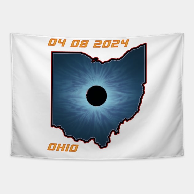 Ohio 2024 Total Solar Eclipse Tapestry by Victopia